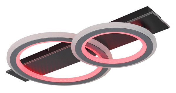 Globo Jayden LED Deckenleuchte 21W CCT Schwarz Matt, Metall Fernbedienung Memoryfunktion 8cm 48034-21RGB