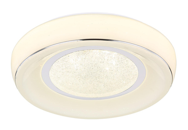 Globo Mickey LED Deckenleuchte 18W CCT Weiß, Metall Fernbedienung Nachtlicht Sparkle-Dekor Memoryfunktion Ø39cm 483110-18
