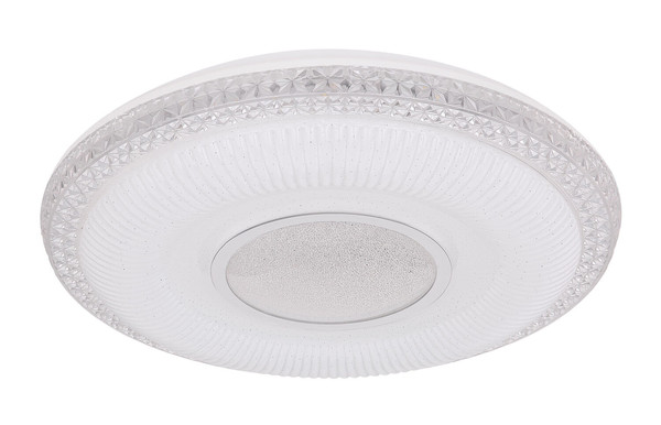 Globo Klemens LED Deckenleuchte 40W CCT Weiß, Metall Fernbedienung Nachtlicht Sparkle-Dekor Memoryfunktion Ø50cm 48411-40RGB