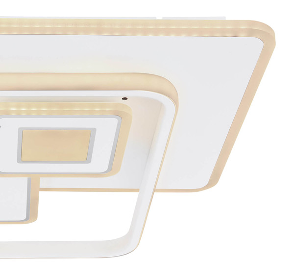 Globo Roderick LED Deckenleuchte 50W CCT Weiß Matt, Metall Fernbedienung Nachtlicht Memoryfunktion 6cm 48441-50SH