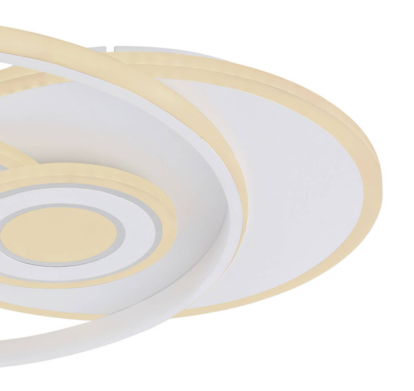 Globo Roderick LED Deckenleuchte 50W CCT Weiß Matt, Metall Fernbedienung Nachtlicht Memoryfunktion 6cm 48442-50SH