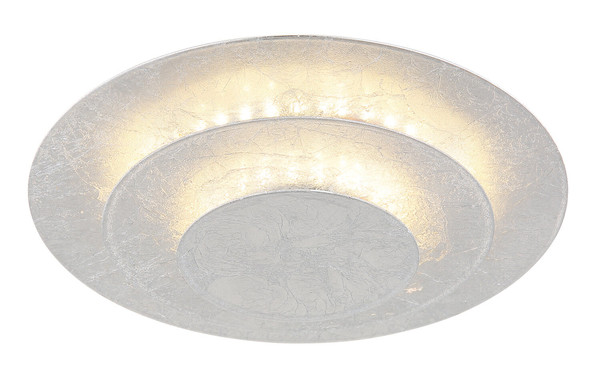 Globo Heda LED Deckenleuchte 18W Warmweiß Silberfarben, Metall Ø18cm 48465-18S