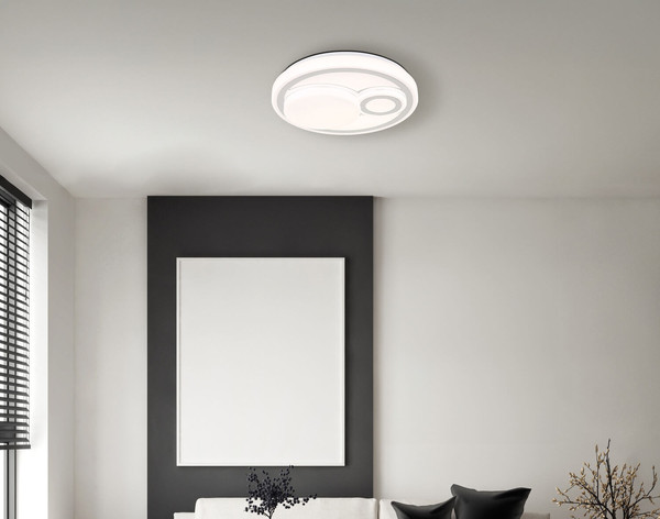 Globo Ruiz LED Deckenleuchte 24W CCT Weiß Matt, Metall Memoryfunktion Ø38cm 48473