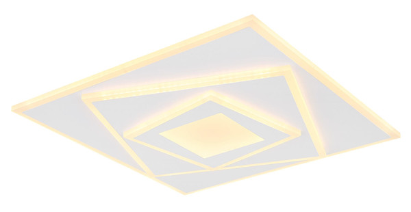 Globo Horni LED Deckenleuchte 24W Warmweiß Weiß, Metall 5,4cm 48539-24