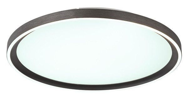 Globo Dublin LED Deckenleuchte 38W CCT Grau, Aluminium Gebürstet Fernbedienung Nachtlicht Memoryfunktion Ø40cm 48802-38
