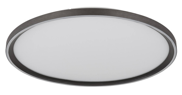 Globo Dublin LED Deckenleuchte 48W CCT Grau, Aluminium Gebürstet Fernbedienung Nachtlicht Memoryfunktion Ø50cm 48802-48