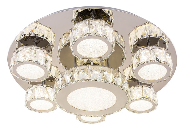 Globo Amur LED Deckenleuchte 60W Neutralweiß Verchromt, Metall 15cm 49350-60