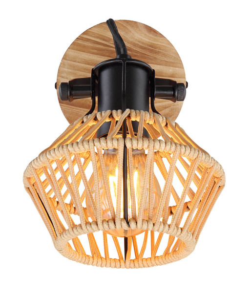 Globo Valli E27 Strahler 60W Dunkelbraun, Metall Ø16cm 54043-1