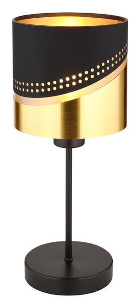 Globo Or E27 Tischleuchte 40W Schwarz Matt, Metall Ø16cm 54046T