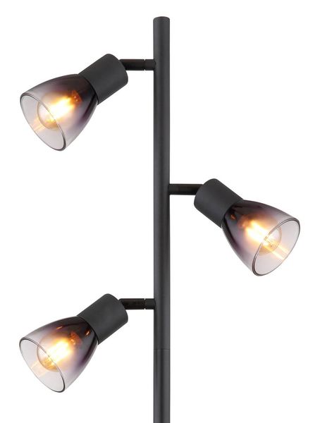 Globo Satella Stehleuchte 3-fach Schwarz Matt, Metall Ø7,2cm 54312-3S