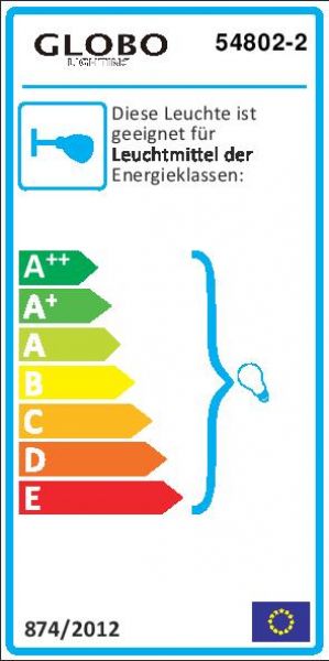 Globo Strahler 2XE14 Metallkäfig chrom