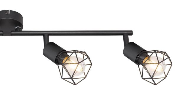Globo Xara I E14 Strahler 4-fach 40W Schwarz, Metall Ø8cm 54802S-4