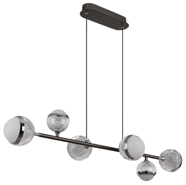 Globo Untsy LED Hängeleuchte 42W CCT Titanfarben Gebürstet, Metall Fernbedienung Nachtlicht Memoryfunktion 120cm 56011-6