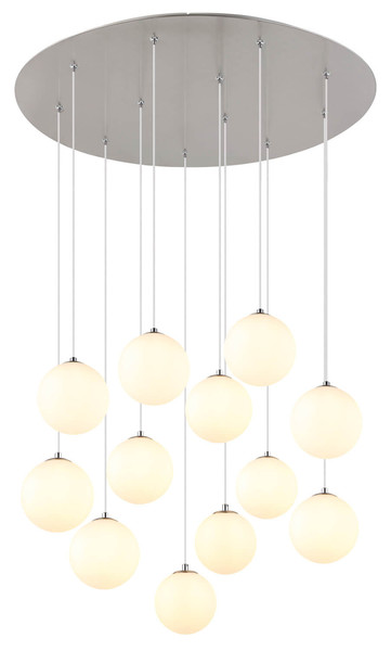 Globo Riha G9 Deckenleuchte 12-fach 3,50W Warmweiß Nickel Matt, Metall Ø12cm 56140-12D1