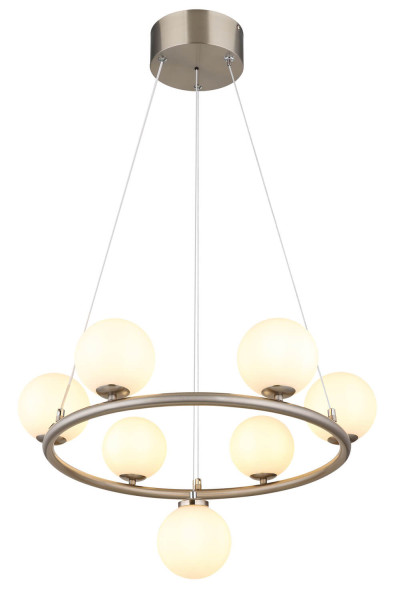 Globo Riha G9 Hängeleuchte 7-fach 3,50W Warmweiß Nickel Matt, Metall Ø12cm 56140-5H