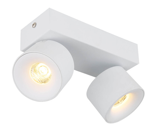 Globo Rae LED LED Strahler 2-fach 6W Warmweiß Weiß Matt, Metall Ø7,2cm 56961-2W