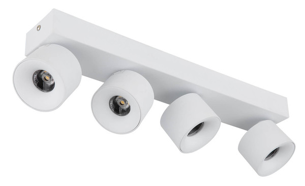 Globo Rae LED LED Strahler 4-fach 6W Warmweiß Weiß Matt, Metall Ø7,2cm 56961-4W
