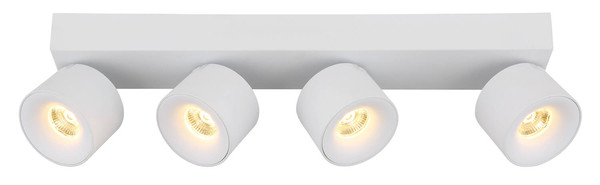 Globo Rae LED LED Strahler 4-fach 6W Warmweiß Weiß Matt, Metall Ø7,2cm 56961-4W