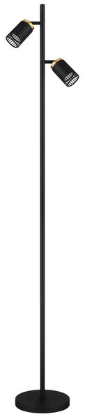 Globo Korben GU10 Stehleuchte 2-fach 5W Schwarz Matt, Metall Ø6cm 57906S