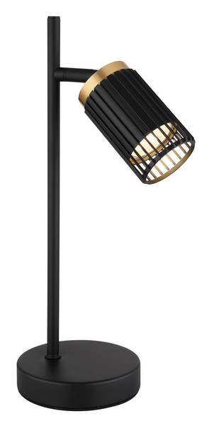 Globo Korben GU10 Tischleuchte 5W Schwarz Matt, Metall Ø6cm 57906T