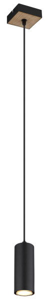 Globo Robby GU10 Hängeleuchte 35W Schwarz Matt, Metall Ø6cm 57911HBW