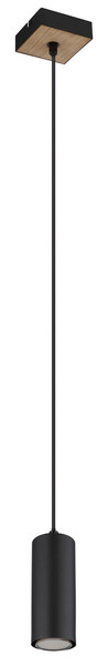 Globo Robby GU10 Hängeleuchte 35W Schwarz Matt, Metall Ø6cm 57911HBW