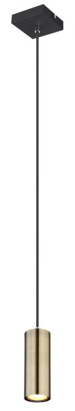 Globo Robby GU10 Hängeleuchte 35W Schwarz Matt, Metall Ø6cm 57911HM