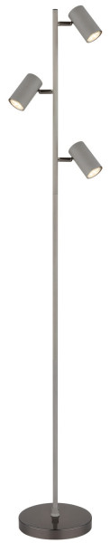 Globo Robby GU10 Stehleuchte 3-fach 5W Schwarz-Chrom, Metall Ø5,5cm 57911SS