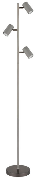 Globo Robby GU10 Stehleuchte 3-fach 5W Schwarz-Chrom, Metall Ø5,5cm 57911SS