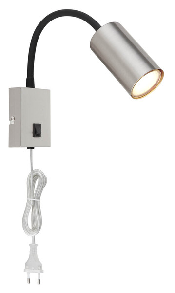 Globo Robby GU10 Wandleuchte 25W Nickel Matt, Metall Ø5,5cm 57911W