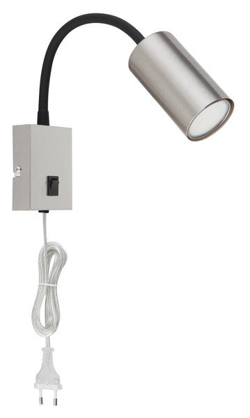 Globo Robby GU10 Wandleuchte 25W Nickel Matt, Metall Ø5,5cm 57911W