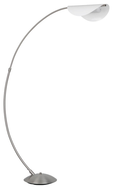 Globo Robles LED Stehleuchte 20W Warmweiß Nickel Matt, Metall Memoryfunktion 182cm 58032N