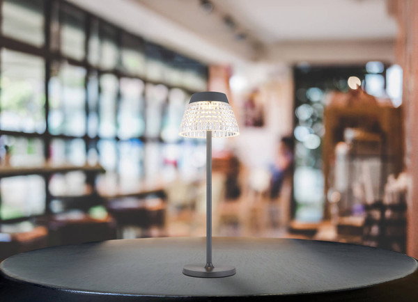 Globo Lora LED Tischleuchte 1W Warmweiß Anthrazit Matt, Metall Ø13,5cm 58456A