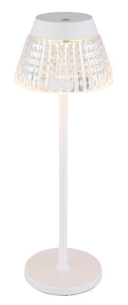 Globo Lora LED Tischleuchte 1W Warmweiß Weiß Matt, Metall Ø13,5cm 58456W