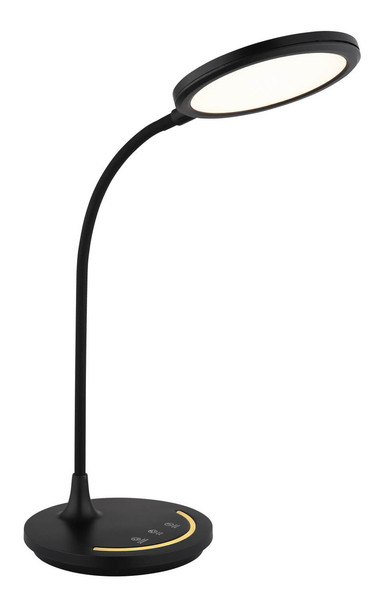 Globo Kenny LED Tischleuchte 12W CCT Schwarz Matt Nachtlicht Memoryfunktion Ø15,4cm 58483
