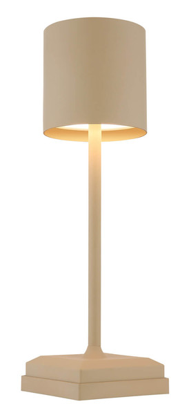Globo Dixon LED Tischleuchte Warmweiß Sandfarben Matt Ø9,3cm 58487S