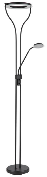 Globo Ebro LED Deckenfluter 20W Warmweiß Schwarz, Metall 194cm 59038SD