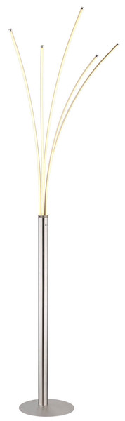 Globo Bizzy LED Stehleuchte 36W Warmweiß Nickel Matt, Metall 187cm 59229N