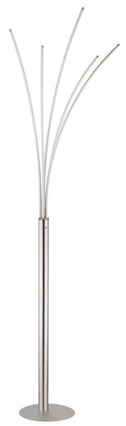 Globo Bizzy LED Stehleuchte 36W Warmweiß Nickel Matt, Metall 187cm 59229N