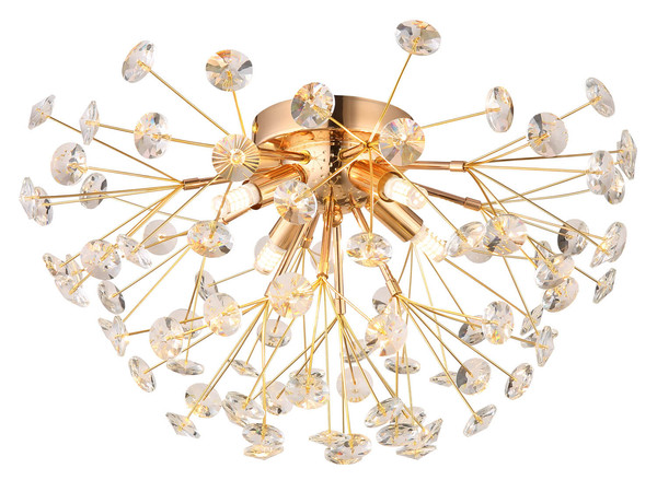 Globo Katrina G9 Deckenleuchte 4-fach 3,50W Warmweiß Goldfarben, Metall Ø45cm 64135D