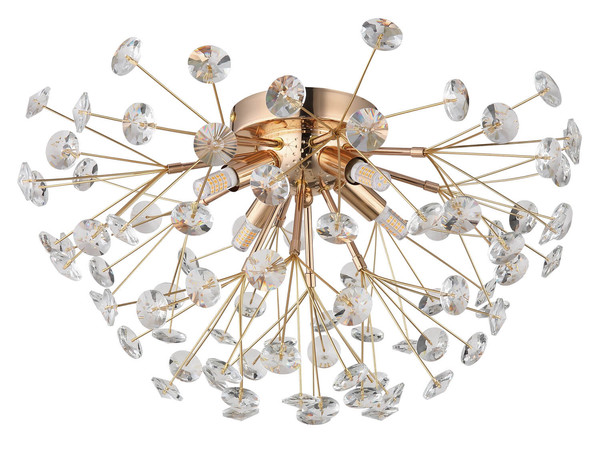 Globo Katrina G9 Deckenleuchte 4-fach 3,50W Warmweiß Goldfarben, Metall Ø45cm 64135D