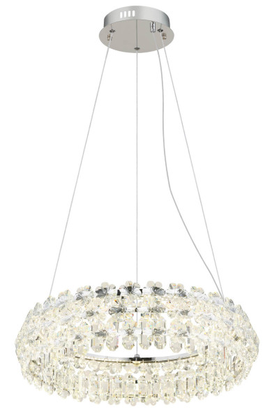 Globo Diann LED Hängeleuchte 50W Neutralweiß Verchromt, Metall Ø60cm 64140H