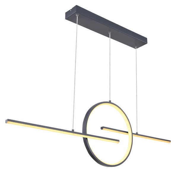 Globo Barral LED Hängeleuchte 50W CCT Graphit, Metall Fernbedienung Nachtlicht Memoryfunktion 150cm 67121-50G