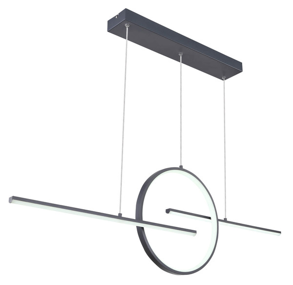 Globo Barral LED Hängeleuchte 50W CCT Graphit, Metall Fernbedienung Nachtlicht Memoryfunktion 150cm 67121-50G