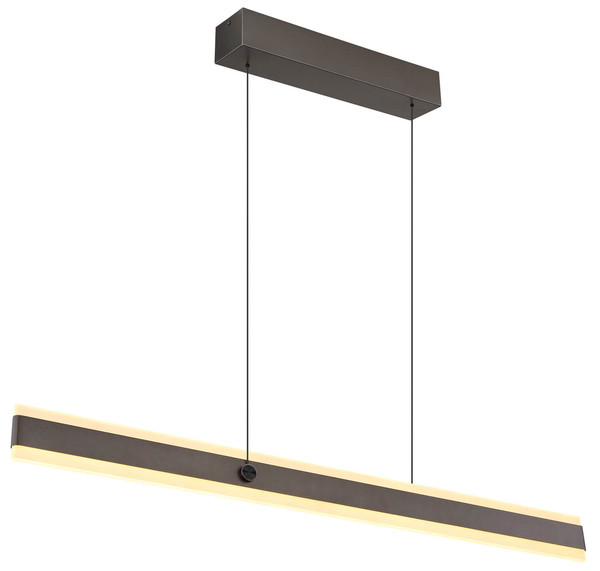 Globo Gebaldo LED Hängeleuchte 36W CCT Titanfarben Gebürstet, Metall Fernbedienung Nachtlicht Memoryfunktion 170cm 67161-36