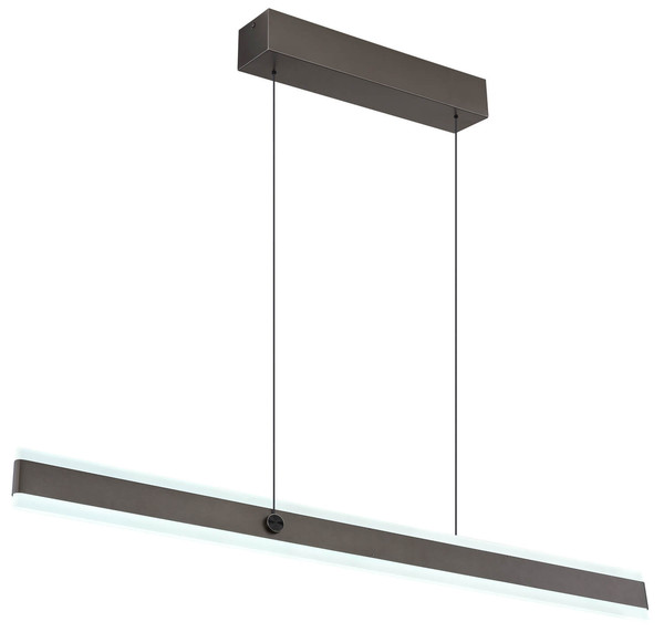 Globo Gebaldo LED Hängeleuchte 36W CCT Titanfarben Gebürstet, Metall Fernbedienung Nachtlicht Memoryfunktion 170cm 67161-36