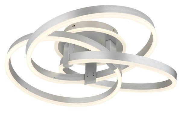 Globo Herwig LED Deckenleuchte 56W CCT Aluminium Gebürstet Fernbedienung Nachtlicht Memoryfunktion 20cm 67163-56