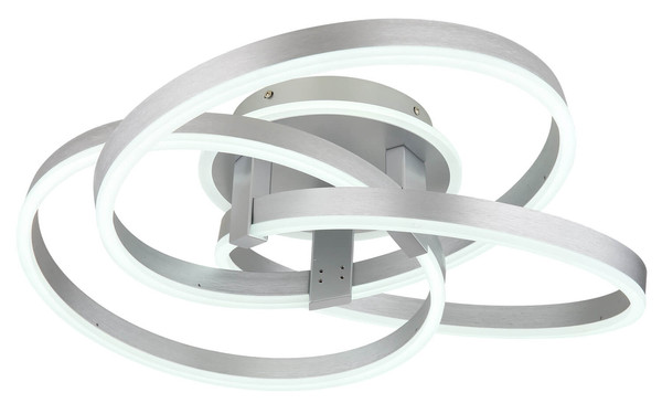 Globo Herwig LED Deckenleuchte 56W CCT Aluminium Gebürstet Fernbedienung Nachtlicht Memoryfunktion 20cm 67163-56