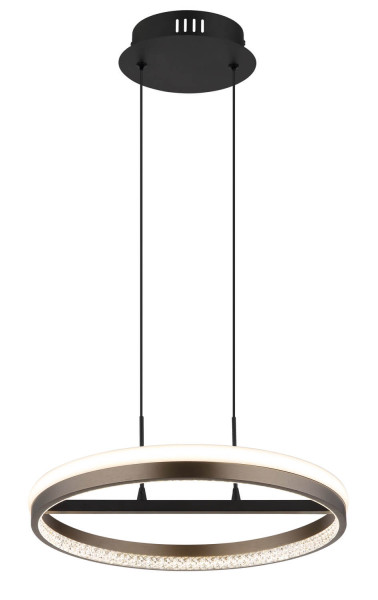 Globo Della LED Hängeleuchte 40W CCT Schwarz Matt, Metall Nachtlicht Memoryfunktion Ø39,7cm 67179H