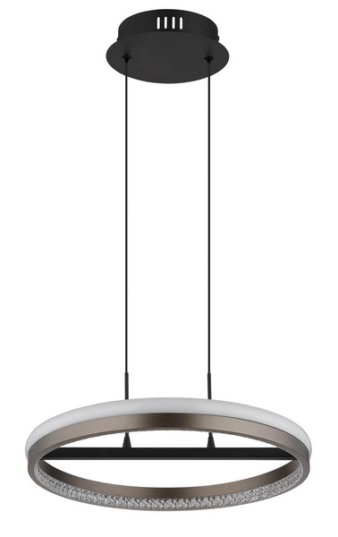 Globo Della LED Hängeleuchte 40W CCT Schwarz Matt, Metall Nachtlicht Memoryfunktion Ø39,7cm 67179H